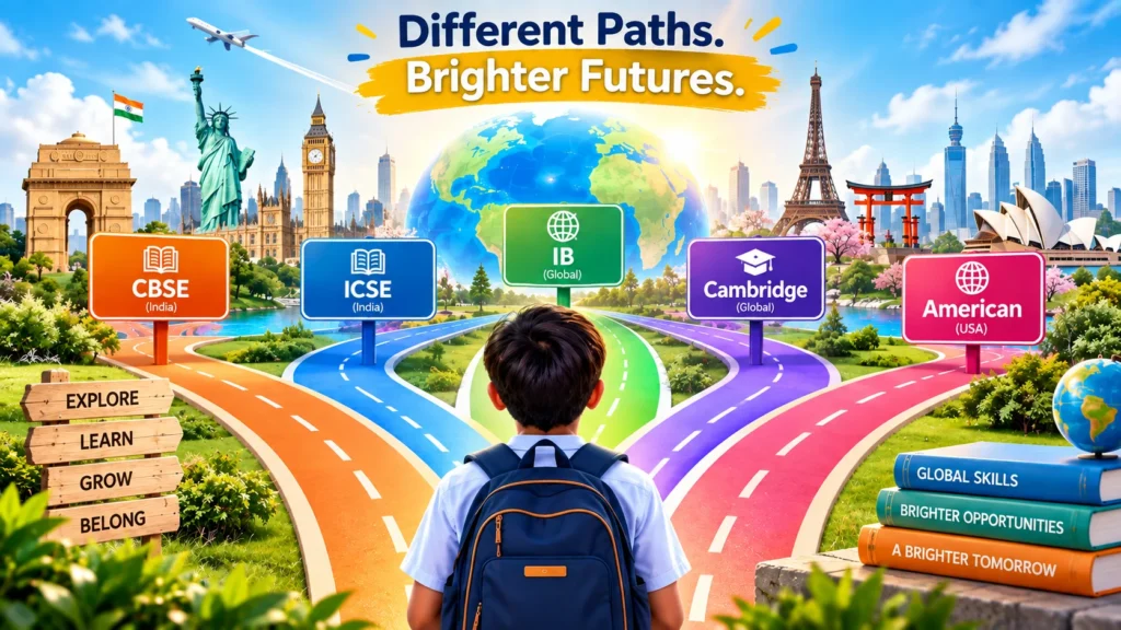 Multi-curriculum online school pathways for K-12 students