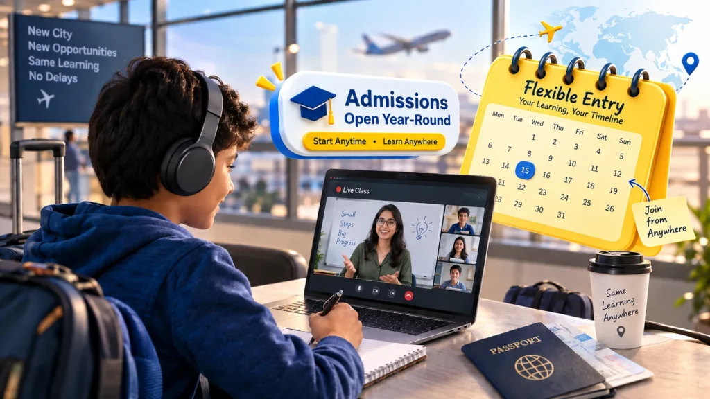 Mid-year online school admission for expat families