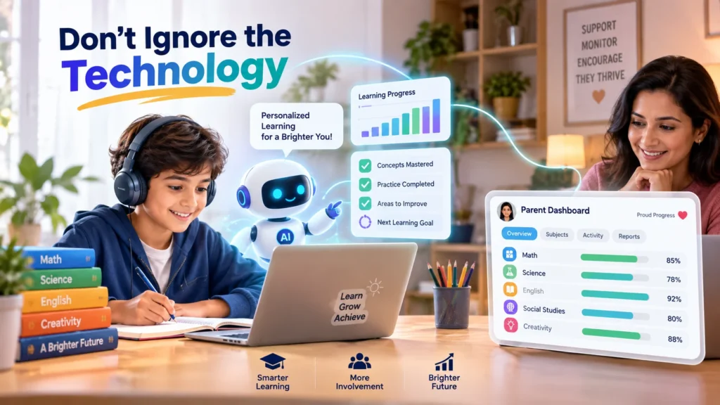 Online school with AI learning tracking and parent dashboard

