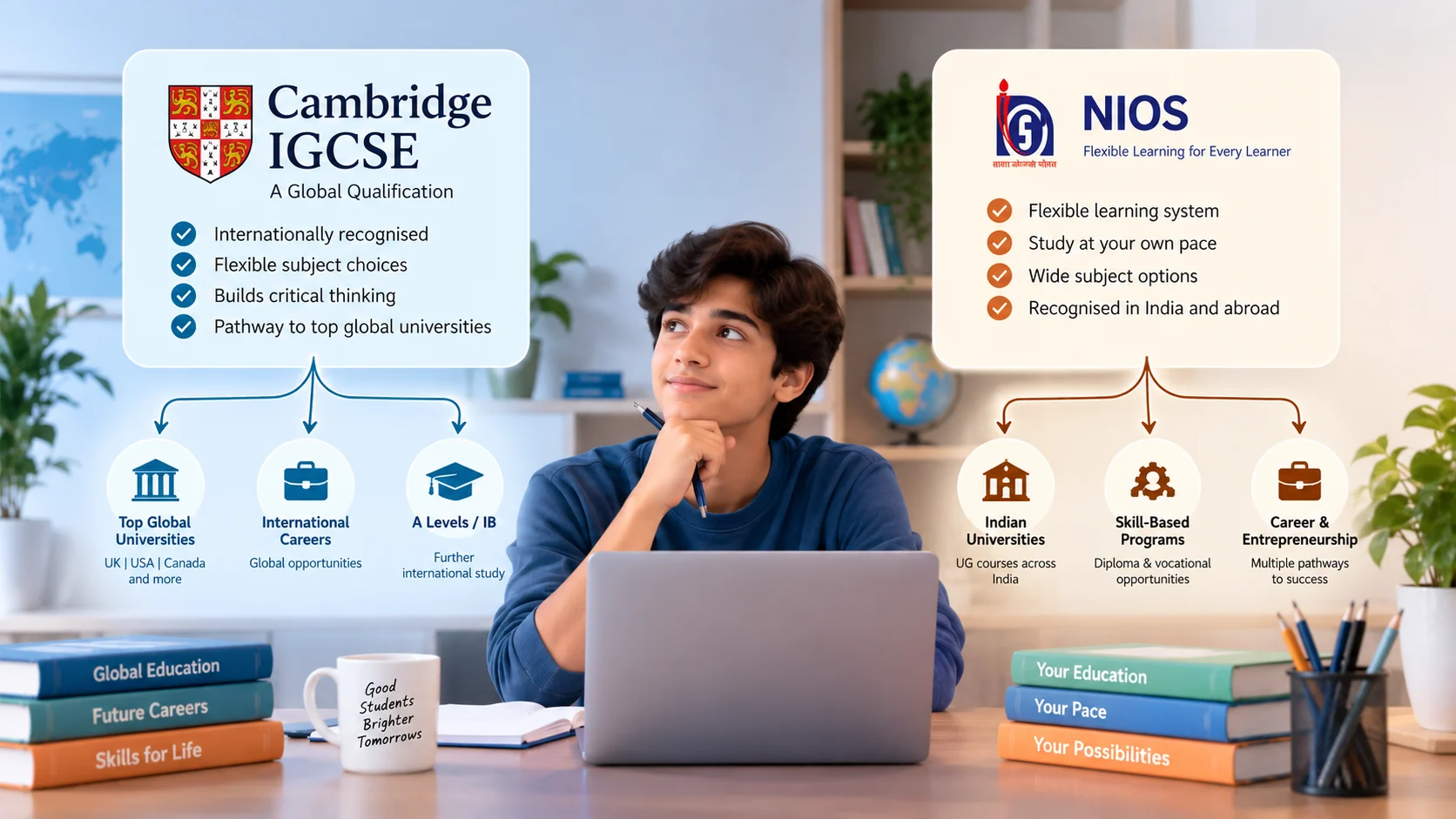 Cambridge IGCSE and NIOS online school pathways for NRI students