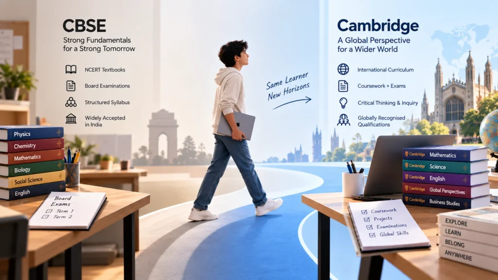Switching from CBSE to Cambridge curriculum online