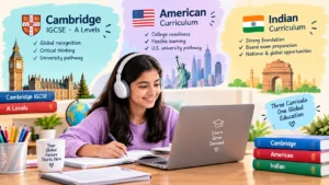 Cambridge American and Indian curriculum options for online school students