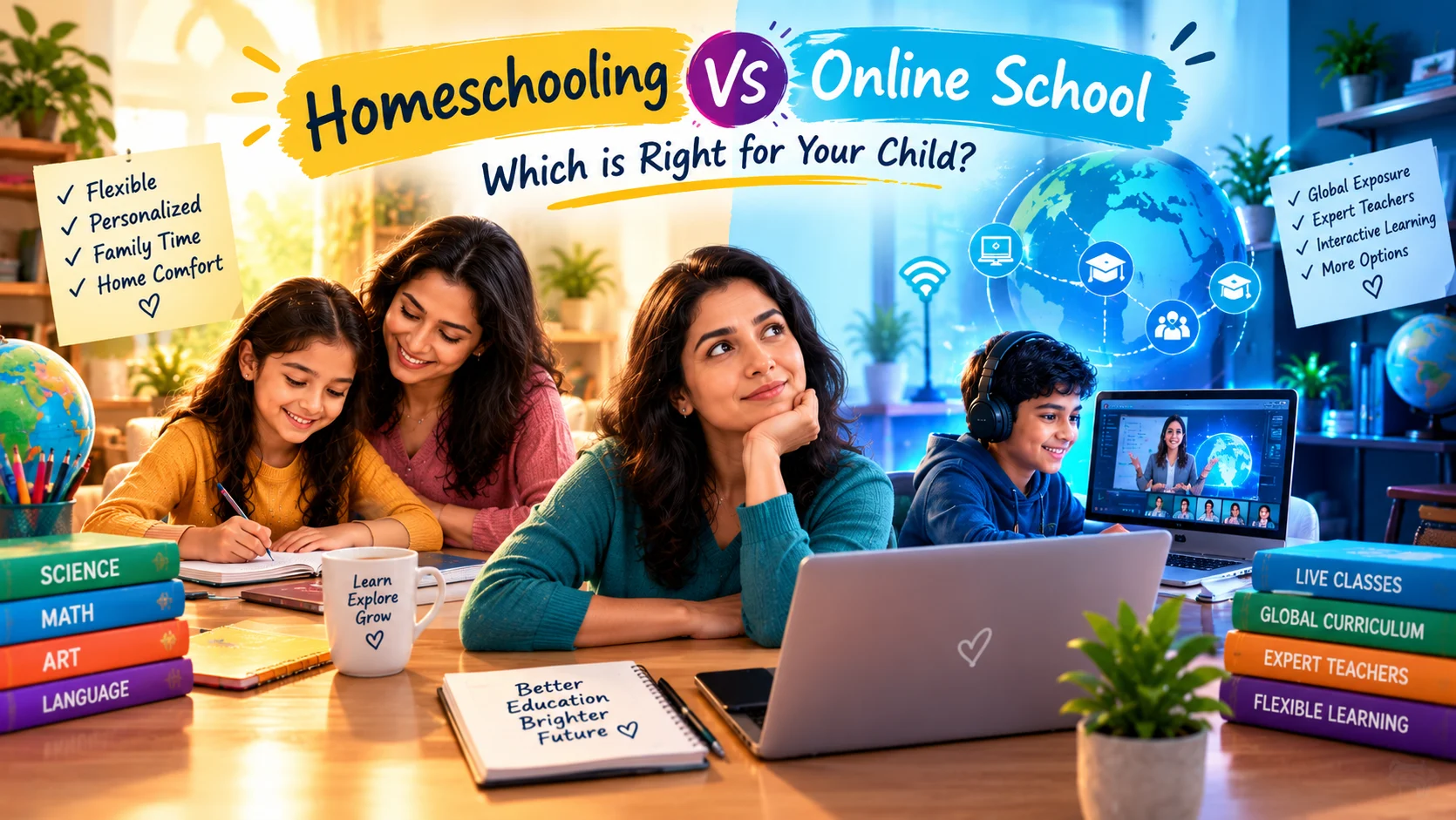 Homeschooling vs online school comparison for parents