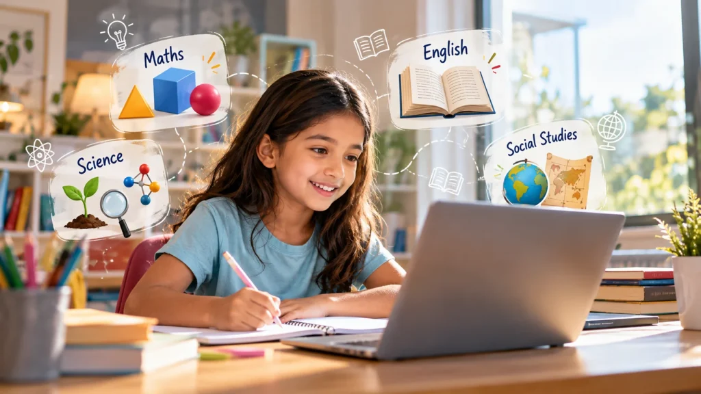 Cambridge Primary learning with core subjects and interactive activities