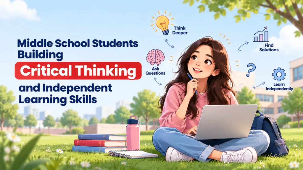 Middle school students building critical thinking and independent learning skills