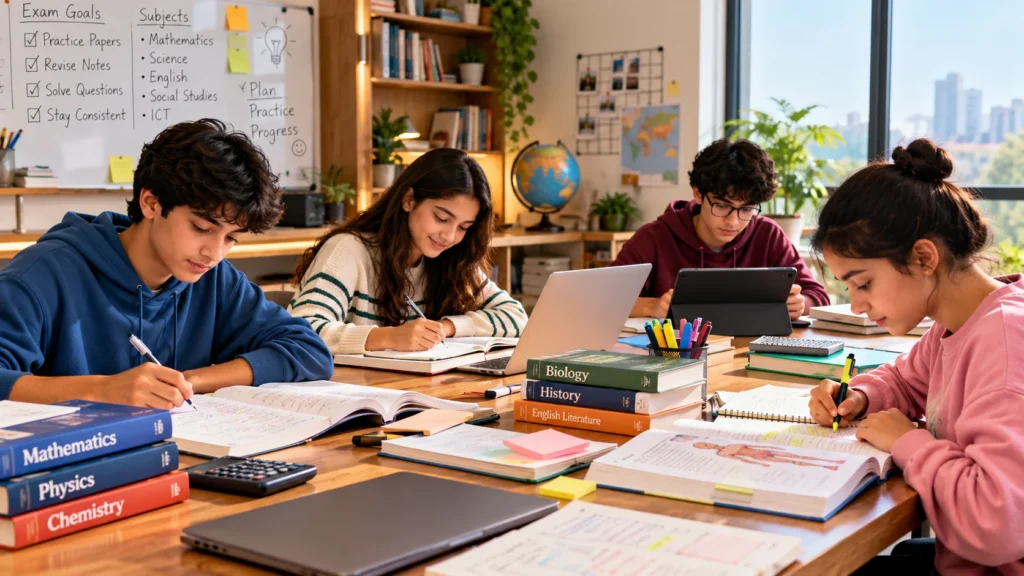 Cambridge IGCSE students learning subject content and preparing for examinations