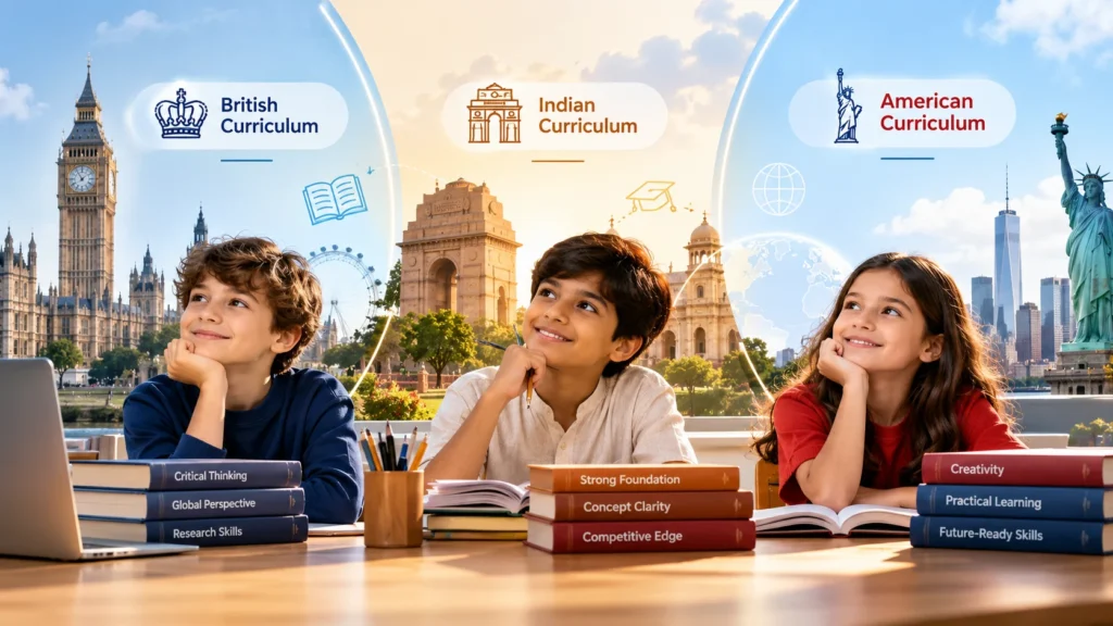 Comparison of British, Indian and American curriculum pathways for students